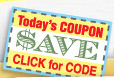 Save money now! Click for today's coupon code!